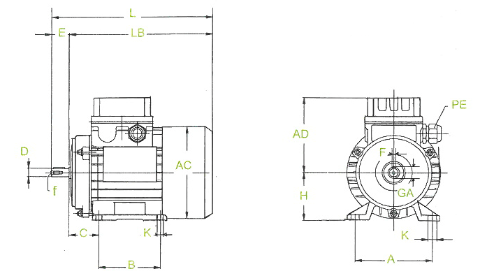 shéma moteur électrique B3